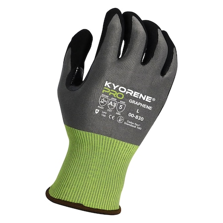 18g Gray Graphene A3 Liner With Black HCT MicroFoamNitrile Palm Coating  (XS) PK Gloves
